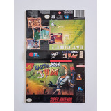 Caixa Original Recortada Earthworm Jim Super Nintendo 