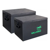 Caixa Para Salto Crossfit Preta Kallango Kit Pequena E Media
