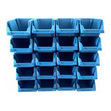 Caixa Parafuso 100 Gaveteiro N 3 Organizador Prateleira Azul
