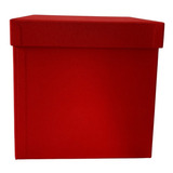 Caixa Preta Ou Vermelha Rígida Rev Em Papel Tecido 30x30x30