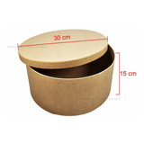 Caixa Redonda 30x30x15 Mdf