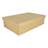 Caixa Retangular Tampa Sapato 35x20x10 Mdf Madeira