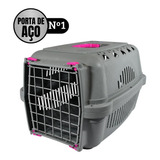 Caixa Transporte Durapets Neon Porta Plast Cães E Gatos Nº1 Cor Neon Pink