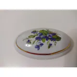 Caixinha Porcelana Limoges Violetas