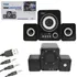 Caixinha Som Mini System 2.1 Mp3 Fm Usb Bluetooth Bivolt 