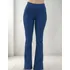 Calça Bandagem Flare Feminina Boca De Sino Cintura Alta