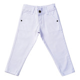 Calça Branca Jeans Infantil Menino - Bebê C Regulagem De Tam