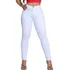Calça Branca Skinny Com Lycra Streach Cintura Alta