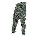 Calça Camuflada Fishing Co Proteção Solar Com 4 Bolsos Verde