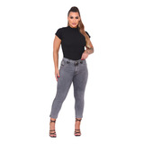 Calca Capri Feminina Cinza
