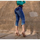 Calca Capri Ziper Botoes