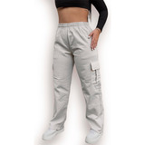 Calca Cargo Feminina Wide