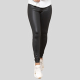 Calca Cirre Preta Legging