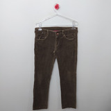 Calça De Veludo Cotelê (kids) (brechó) (ref: 3697) Tam: 13