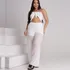 Calça Em Tricot Modal Croped E Shorts Conjunto Feminino