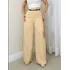Calça Feminina Alfaiataria Social Com Cinto Moda Verão 2025