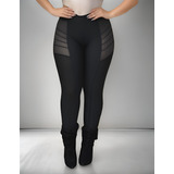 Calça Feminina Detalhe Em Cirrê Slim Moda Outono Inverno