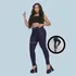 Calça Feminina Jeans Escuro Cintura Alta Pequenos Rasgados