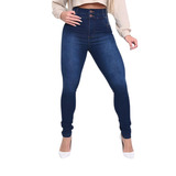 Calça Feminina Jeans Skinny Cós Duplo Pistolada Modeladora