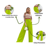 Calca Feminina Pantalona Forrada