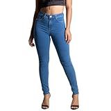 Calça Feminina Sawary Jeans Levanta Bumbum Premium Elastano Confortável Lycra (br, Cintura, 42, Slim, Regular)