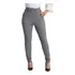 Calça Feminina Social Cinto Crepe Cintura Alta Bolso Frontal