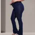 Calça Flare Gestante Com Cós Adaptavel Jeans Gravida