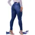 Calca Jeans Cintura Alta Com Elastano Promocao Feminina Liso