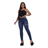 Calca Jeans Escuro Feminina
