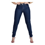 Calça Jeans Feminina Cintura Alta Cós Alto Empina Bumbum