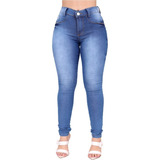 Calça Jeans Feminina Cintura Alta Cós Alto Levanta Bumbum