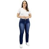 Calça Jeans Feminina Plus Size Elastano Almix (56,médio)