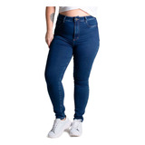 Calça Jeans Feminina Sawary Plus Size Skinny Up Azul Escuro