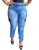 Calça Jeans Lycra Jogger Plus Size Azul Denim (50)