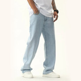 Calça Jeans Masculina Larga Bag Balão Corte Reto Streetwear