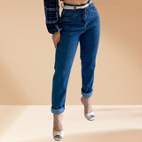 Calca Jeans Mom Cintura