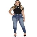 Calça Legging Cinta Push Up Super Lipo, Feminino, Sawary Jeans, Indigo, 46