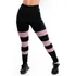 Calça Legging Detalhe 3 Listras Rose Perna