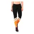 Calça Legging Fem. Fitness Preto Listras Branco Det. Amarel