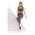 Calça Legging Feminina Cós Alto Casual Tecido Bolha Flocado