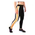 Calça Legging Fitness Preto Com Listras Branco E Amarelo