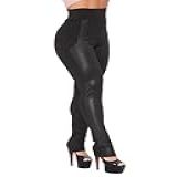 Calça Legging Montaria Detalhe Cirrê Lateral Suplex Preto  BR  Alfa  G  Regular  Regular  Preto 