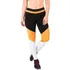 Calça Legging Preto Listra Amarelo Detalhes Amarelo
