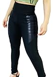 Calça Montaria Detalhes Cirre Legging Preta Grossa Cor:preto;tamanho:g;gênero:feminino