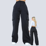 Calca Pantalona Alfaiataria Cargo
