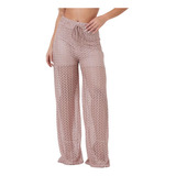Calca Pantalona Em Renda