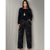 Calca Pantalona Feminina Cintura
