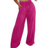 Calca Pantalona Viscolinho Forrada