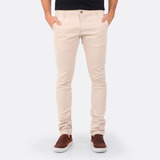 Calca Sarja Masculina Areia