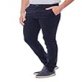 Calça Sarja Masculina Conforto Elastano Slim Fit 7898 Cor  Azul Marinho  40 